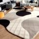 Handcrafted Neutral Organic Abstract Living Room Rug